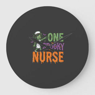 Ein gruseliger Halloween-Nurse-Design (2)_1 Große Wanduhr