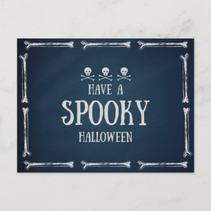 Ein gruseliger Halloween Postkarte