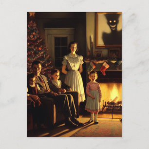Ein gruseliger, heimgesuchter Weihnachtshorror Postkarte