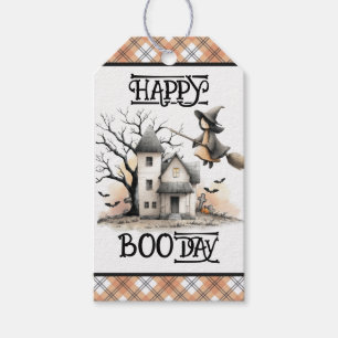 Ein gruseliger Jahr Halloween 1. Geburtstag Papier Geschenkanhänger
