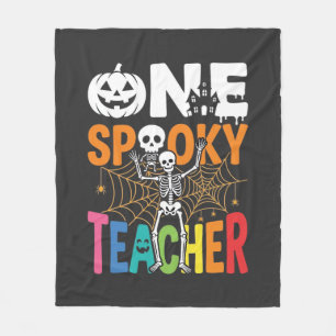 Ein gruseliger Lehrer Halloween-Design_1 Fleecedecke