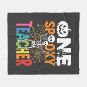 Ein gruseliger Lehrer Halloween-Design_1 Fleecedecke (Vorderseite (Horizontal))