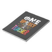 Ein gruseliger Lehrer Halloween-Design_1 Notizblock (Rotiert)