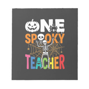 Ein gruseliger Lehrer Halloween-Design_1 Notizblock