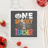 Ein gruseliger Lehrer Halloween-Design_1 Serviette (Beispiel)