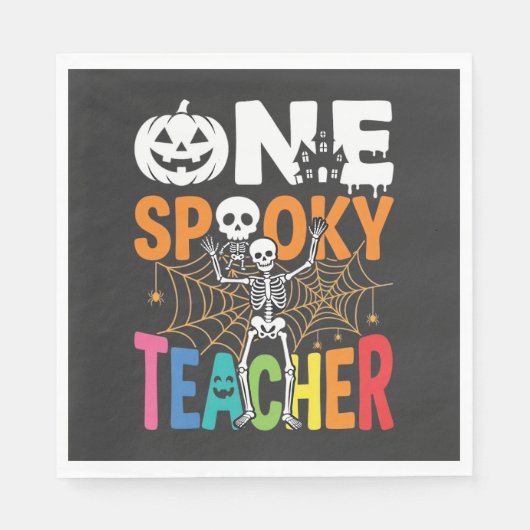 Ein gruseliger Lehrer Halloween-Design_1 Serviette (Vorderseite)