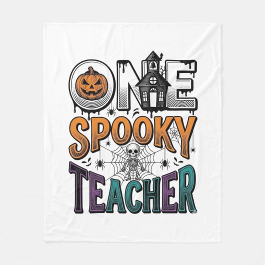 Ein gruseliger Lehrer Halloween Vektor Design_1 Fleecedecke (Vorderseite)