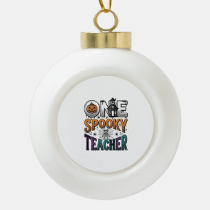 Ein gruseliger Lehrer Halloween Vektor Design_1 Keramik Kugel-Ornament