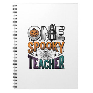 Ein gruseliger Lehrer Halloween Vektor Design_1 Notizblock