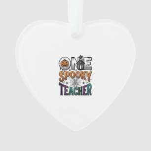 Ein gruseliger Lehrer Halloween Vektor Design_1 Ornament