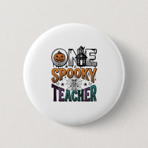 Ein gruseliger Lehrer Halloween-Vektordesign_1 Button