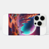 Ein gruseliger Planet und Astronut Case-Mate iPhone Hülle (Rückseite (Horizontal))