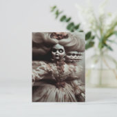 Ein gruseliger Puppenstück-Horror Postkarte (Stehend Vorderseite)