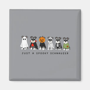 Ein gruseliger Schnauzer Lustiger Geist Halloween Magnet