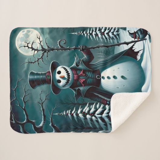 Ein gruseliger Schneemann Sherpadecke (Vorderseite (Horizontal))