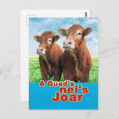 Ein Gruß neis Joar! Postkarte (Vorne/Hinten)