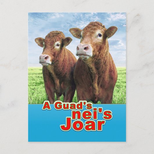 Ein Gruß neis Joar! Postkarte (Vorderseite)