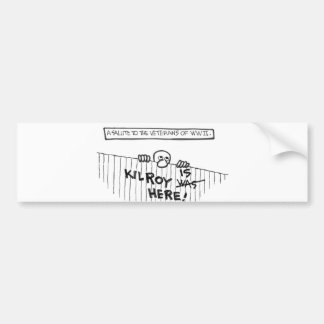 Ein Gruß zu den Veteranen von WWII (Kilroy) Autoaufkleber