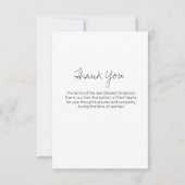 Ein gut gelebtes Lässiges Buchstaben-Foto Dankeskarte (Rückseite)