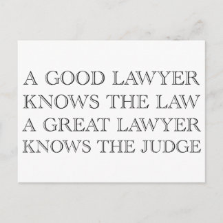 Ein guter Anwalt Postkarte