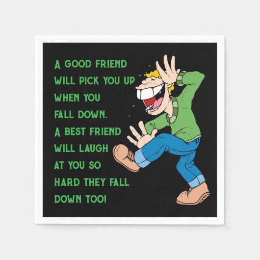 "Ein guter Freund" - Funny Cocktail Napkin Serviette (Vorderseite)