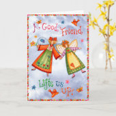 Ein guter Freund - Grußkarte Karte (Gelbe Blume)