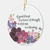 Ein guter Freund ist ein Segen Keramikornament (Links)