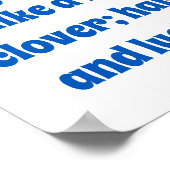 Ein guter Freund ist wie ein vierblättriger Kleebl Poster (Ecke)