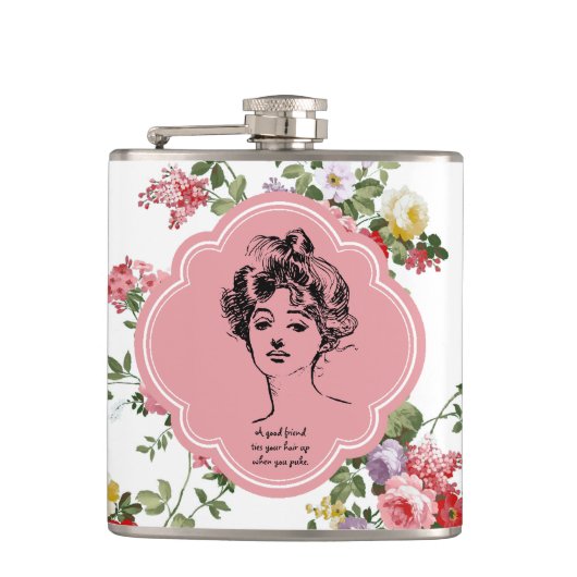 Ein guter Freund lustig Flachmann (Vorderseite)