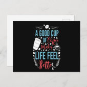Ein guter Kaffee macht das Leben besser Postkarte (Vorne/Hinten)