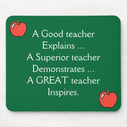 Ein guter Lehrer erklärt Mousepad (Vorne)