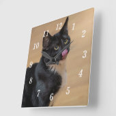 Ein guter Lick painterly Quadratische Wanduhr (Winkel)