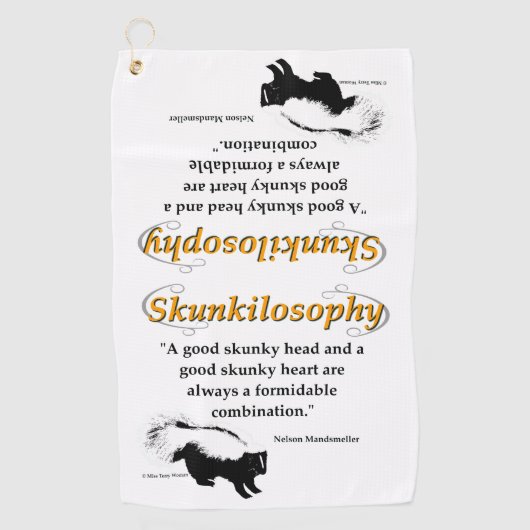 Ein guter, schweißiger Kopf und ein gutes, schweiß Golfhandtuch (Vorderseite)