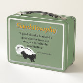 Ein guter, schweißiger Kopf und ein gutes, schweiß Metall Brotdose (Rückseite)