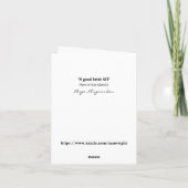 Ein guter Sitzplatz mit Keksen Karte (Rückseite)