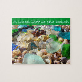 Ein guter Tag am Strand verwirrt Seaglass Muscheln Puzzle