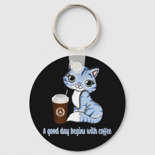 Ein guter Tag beginnt mit Kaffee Geschenk für Ka Schlüsselanhänger