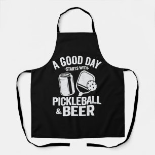 Ein guter Tag beginnt mit Pickleball & Bierfreude Schürze