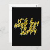 EIN GUTER TAG, GLÜCKLICH ZU SEIN POSTKARTE (Vorne/Hinten)