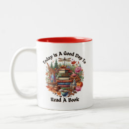Ein guter Tag, um ein Buch zu lesen Zweifarbige Tasse