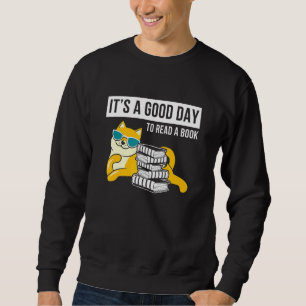 Ein guter Tag, um einen Buchwurm zu lesen Sweatshirt
