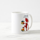 Ein gutes Buch eine glückliche Herz-Tasse in Herbs Kaffeetasse (VorderseiteRechts)