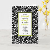 Ein gutes Lachen und ein guter Schlaf Karte (Gelbe Blume)