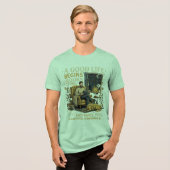 „Ein gutes Leben beginnt mit Büchern und einem tre Tri-Blend Shirt (Vorderseite voll)
