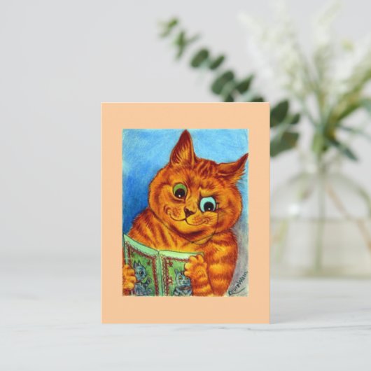 Ein gutes Lied, illustriert von Louis Wain Postkarte (Stehend Vorderseite)