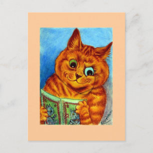 Ein gutes Lied, illustriert von Louis Wain Postkarte