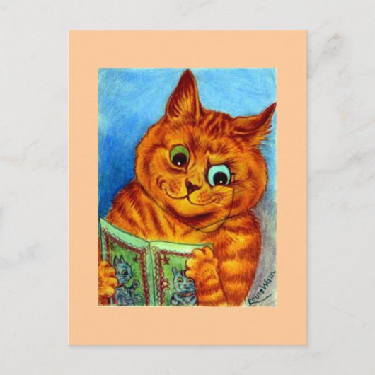 Ein gutes Lied, illustriert von Louis Wain Postkarte (Vorderseite)