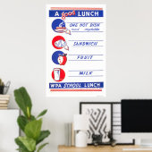 Ein gutes Mittagessen gut 1941 WPA gegessen Poster (Heimbüro)