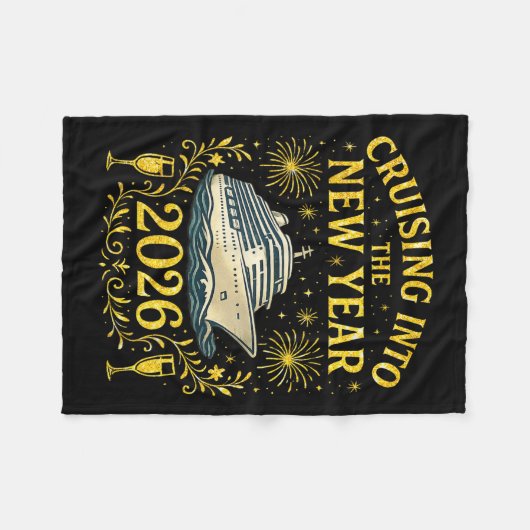 Ein gutes neues Jahr 2026 Fleecedecke (Vorderseite (Horizontal))