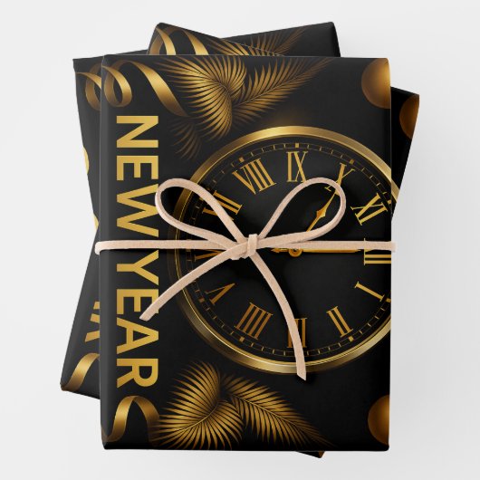 "Ein gutes neues Jahr 2026" Geschenkpapier Set (Beispiel)